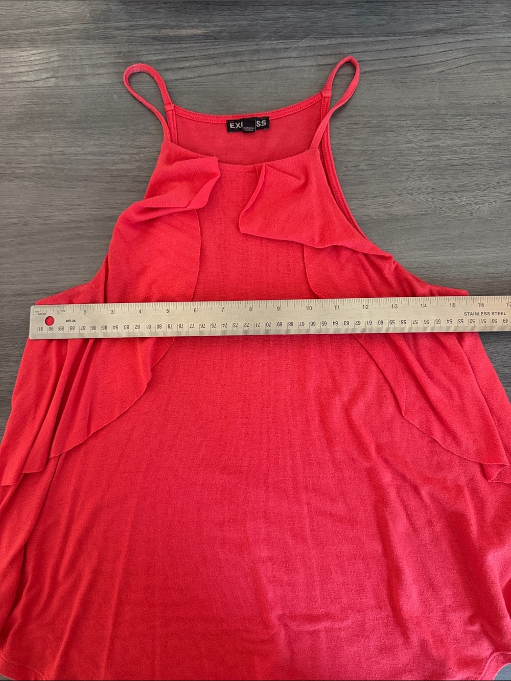 Express Red Ruffle Halter Cami - Picture 5 of 5